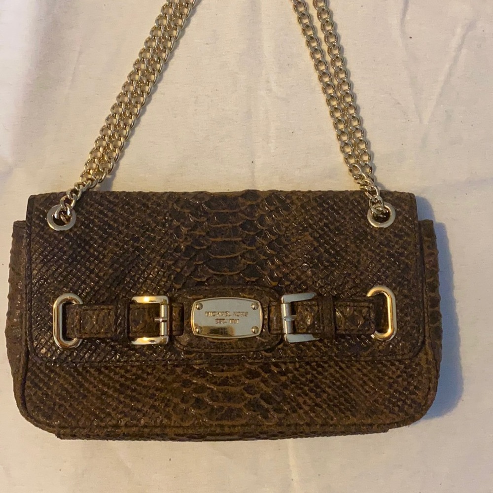 Snakeskin leather purse